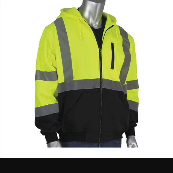 PIP 323-1370B-LY/L Protective Clothing High Visibilty Sweat Shirt, L, Hi-Vis Orange, Each | CL9DFD