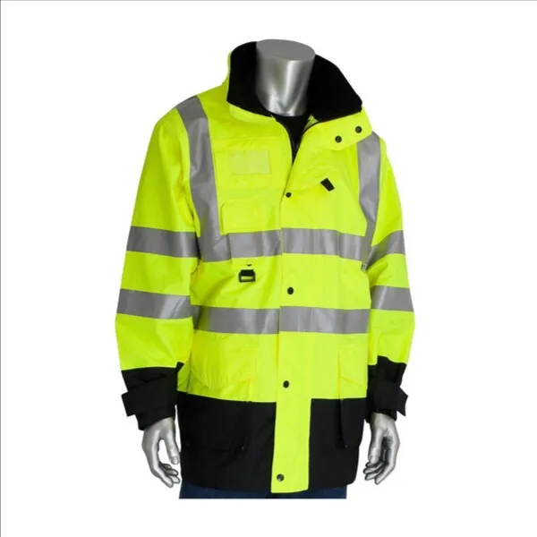 PIP 343-1756-YEL/2X Protective Clothing High Visibilty Coat, 2XL, Hi-Vis Yellow, Each | CL9ERG