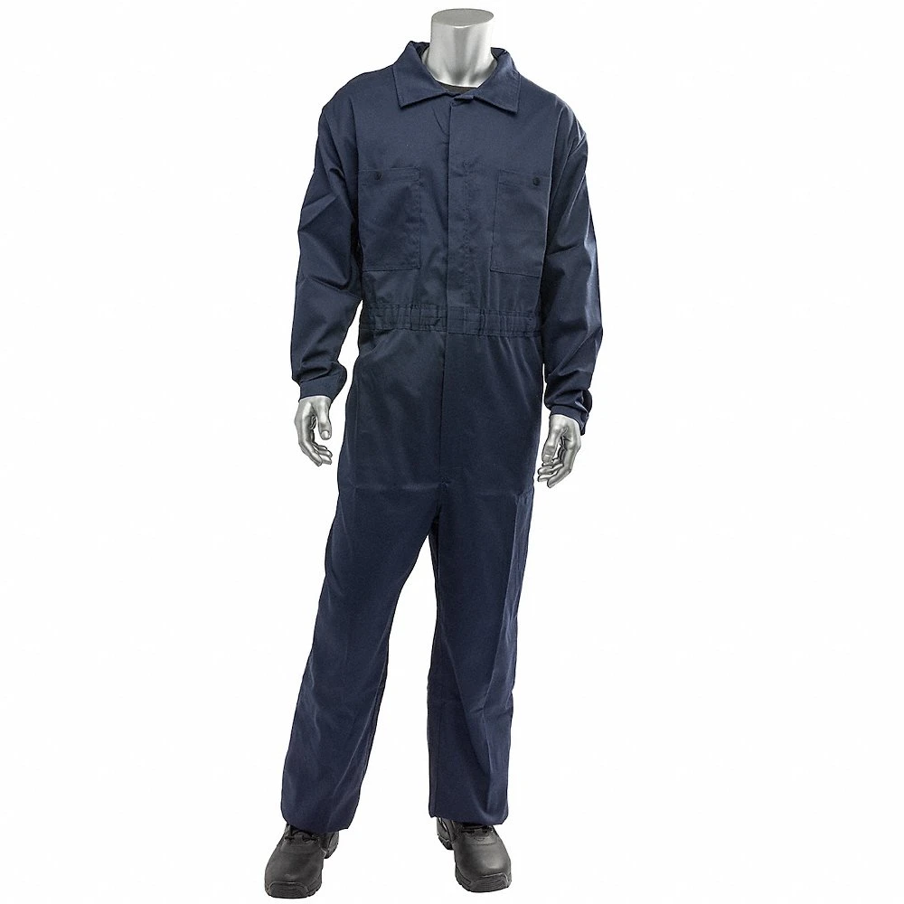 Coverall, 9 cal/sq cm ATPV, S, Tall, 36 Inch Max Chest Size, 30 Inch Max Waist Size, Navy