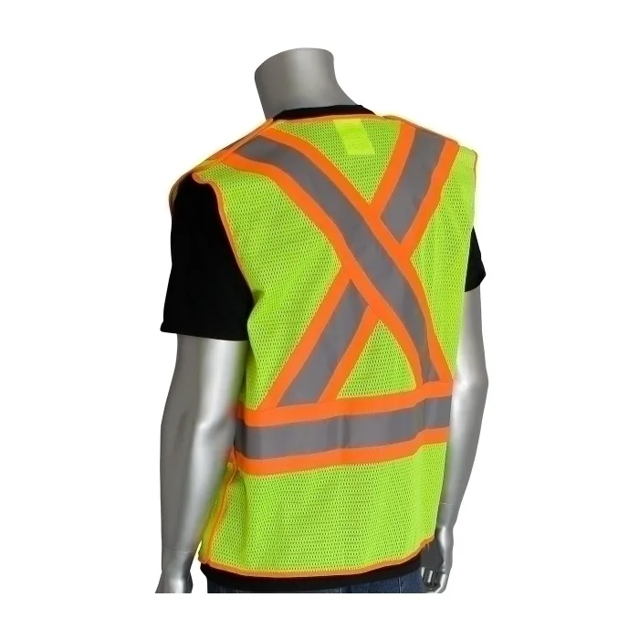 PIP 302-0211-LY/S Protective Clothing High Visibilty Vest, S, Hi-Vis Orange, Each | CL9AYW