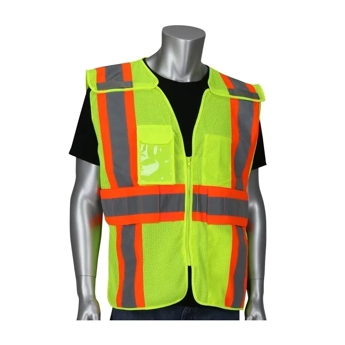 PIP 302-0590LY-2X/5X Protective Clothing High Visibilty Vest, 2XL-5XL, Hi-Vis Yellow, Each | CL9BEJ