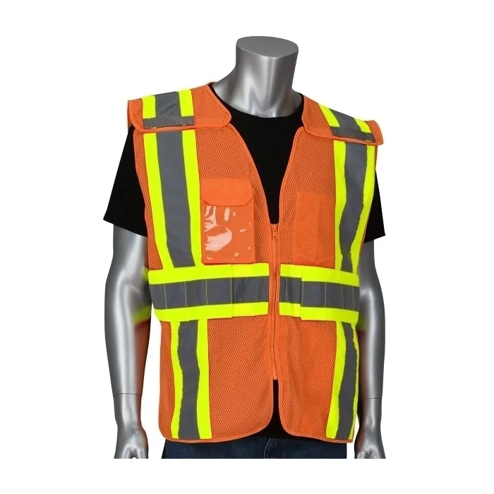 PIP 302-0590OR-M/XL Protective Clothing High Visibilty Vest, M-XL, Hi-Vis Yellow, Each | CL9BEM