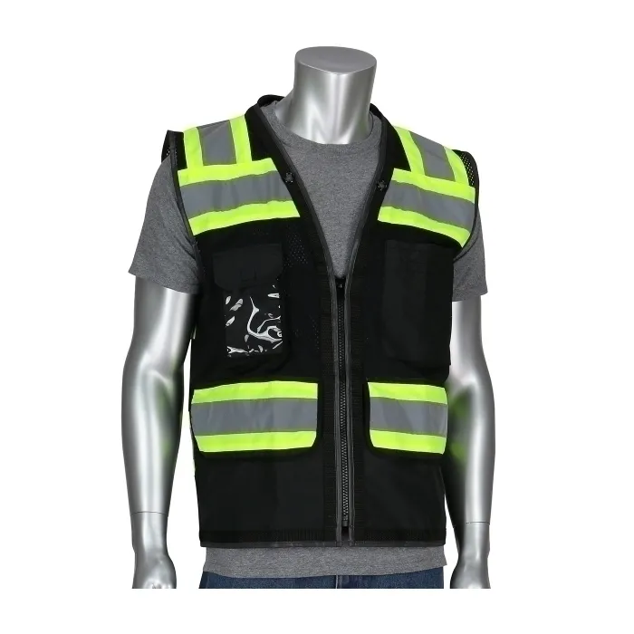 PIP 302-0800D-BK/S Protective Clothing High Visibilty Vest, S, Hi-Vis Yellow, Each | CL9BLK