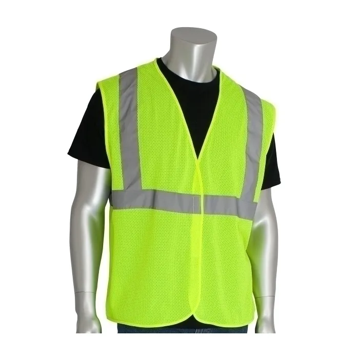 PIP 302-MVGLY-M Protective Clothing High Visibilty Vest, M, Hi-Vis Orange, Each | CL9BQA