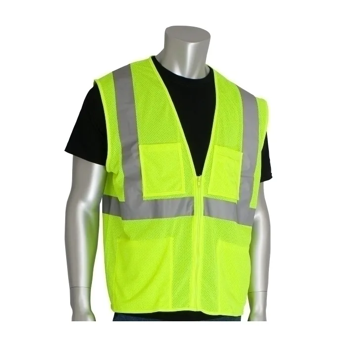 PIP 302-MVGZ4PLY-XL Protective Clothing High Visibilty Vest, XL, Hi-Vis Orange, Each | CL9BQV