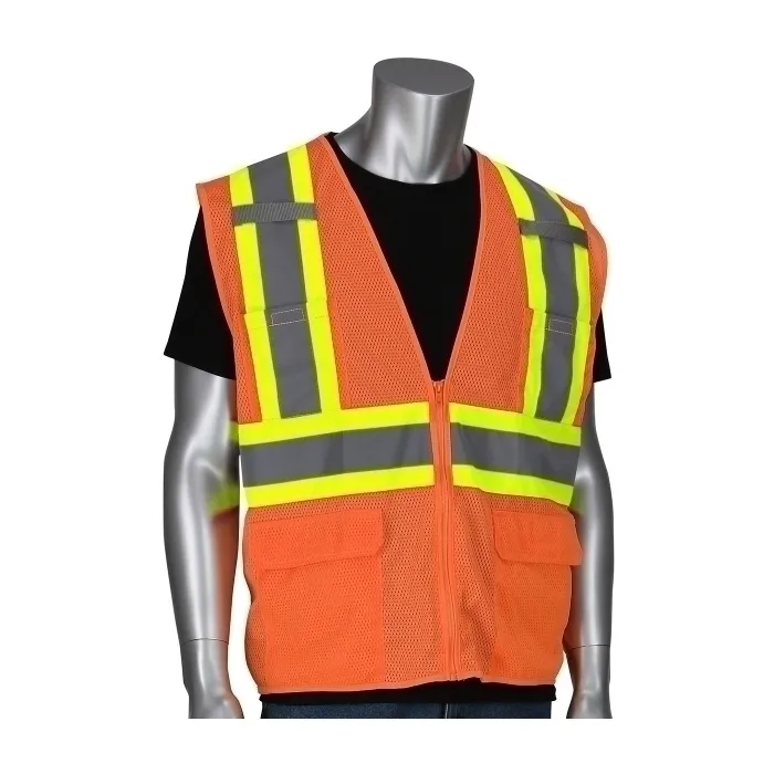 PIP 302-MVZT-OR/4X Protective Clothing High Visibilty Vest, 4XL, Each | CL9BUT