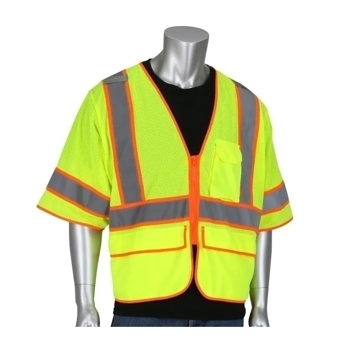 PIP 305-SVZSE-LY/XL Protective Clothing High Visibilty Vest, XL, White, Each | CL9CKB
