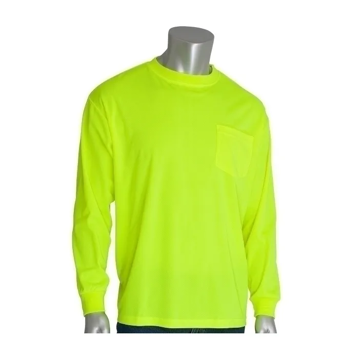 PIP 310-1100-LY/S Protective Clothing High Visibility Shirt, S, Hi-Vis Orange, Each | CL9CLT