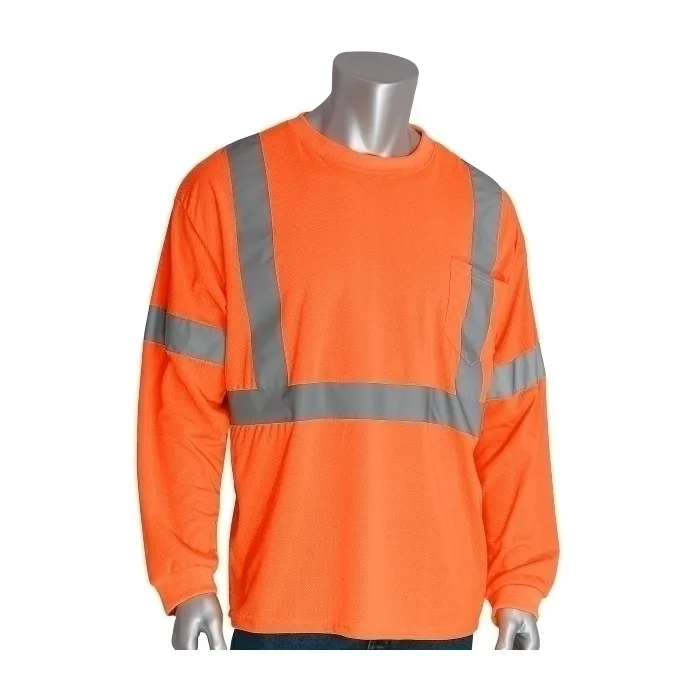 PIP 313-1300-OR/L Protective Clothing High Visibility Shirt, L, Hi-Vis Yellow, Each | CL9CVC