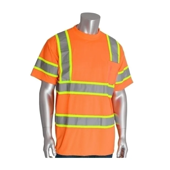 PIP 313-CNTSPOR-M Protective Clothing High Visibility Shirt, M, Hi-Vis Yellow, Each | CL9CZW