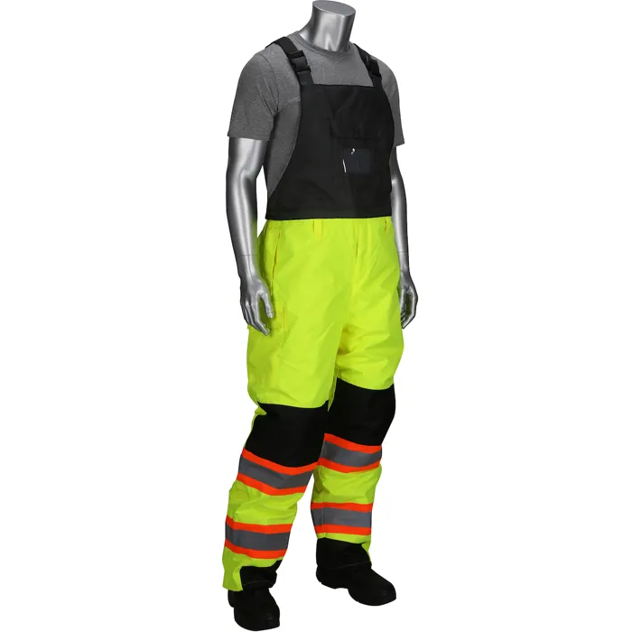 PIP 318-1780-LY/XL Protective Clothing High Visibilty Cold Gear Pants With Bibs, XL, Hi-Vis Orange, Each | CL9DCW
