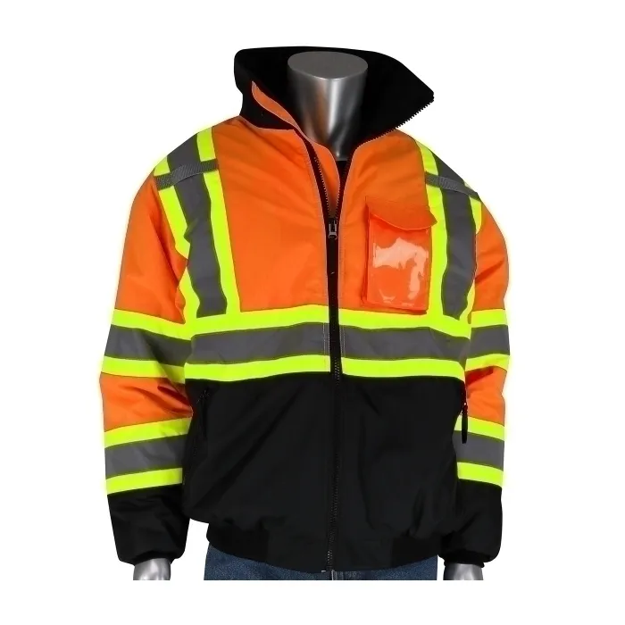 PIP 333-1745-OR/2X Protective Clothing High Visibilty Jacket, 2XL, Hi-Vis Orange, Each | CL9DTY