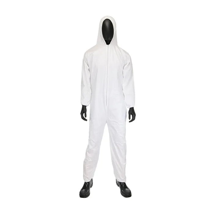PIP 3656/L Protective Clothing Disposable Coverall, L, White, Case | CL9FHZ