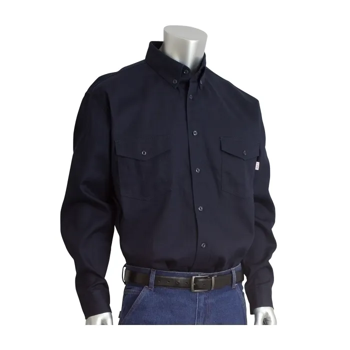 PIP 385-FRWS-NV/4X Electrical Safety AR/FR Shirt, 4XL, Navy, Each | CL9GAA