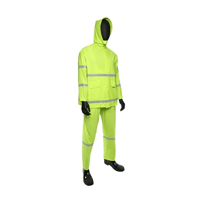PIP 4031/XXXXL Protective Clothing Rainwear Suit, 4XL, Hi-Vis Yellow, Each | CL9GQG