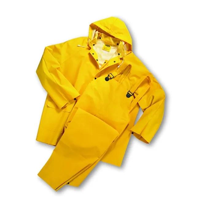 Protective Clothing Rainwear Suit, S, Yellow, Each