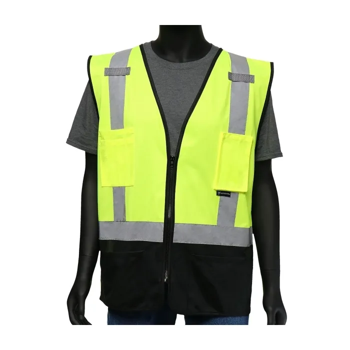 PIP 47211/XL Protective Clothing High Visibilty Vest, XL, Hi-Vis Yellow, Each | CL9HKZ
