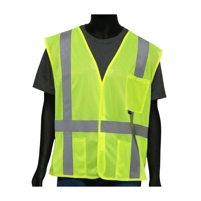 PIP 47217/4XL Protective Clothing High Visibilty Vest, 4XL, Hi-Vis Orange, Each | CL9HMJ