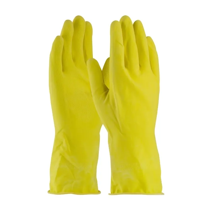 PIP 48-L185Y/M Hand Protection Chemical Resistant Coated Gloves, M, Yellow, Dozen | CL9HUG