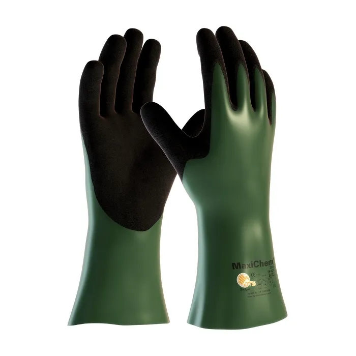 PIP 56-633/L Hand Protection Chemical Resistant Coated Gloves, L, Green, Dozen | CL9JGF