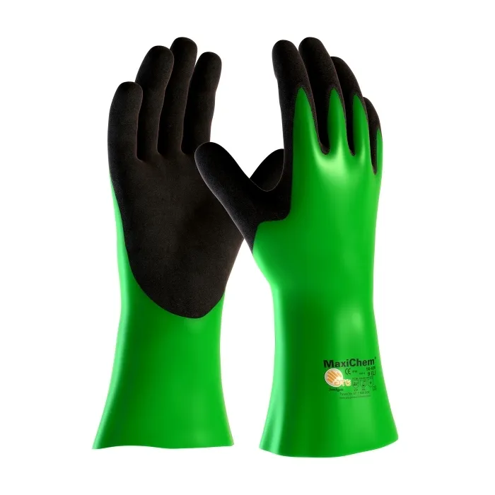 PIP 56-635/XL Hand Protection Chemical Resistant Coated Gloves, XL, Green, Dozen | CL9JGP