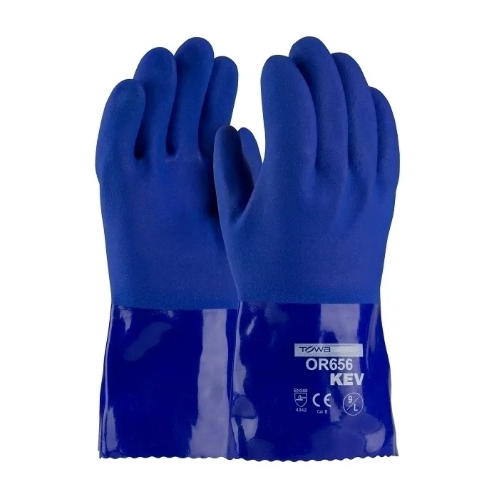 PIP 58-8658K/M Hand Protection Chemical Resistant Coated Gloves, M, Yellow, Dozen | CL9JLB
