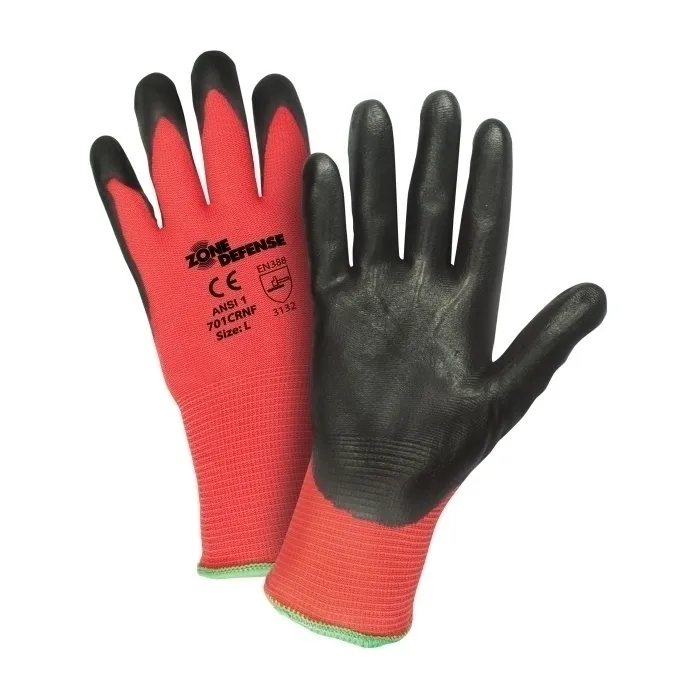 PIP 701CRNF/M Hand Protection Seamless Glove Coated, M, Red, Dozen | CL9KEQ