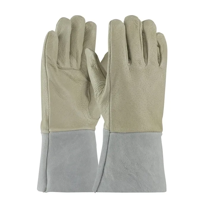 PIP 75-320/M/RHO Welding Protection Gloves, M, Gray, Pack | CL9LAL