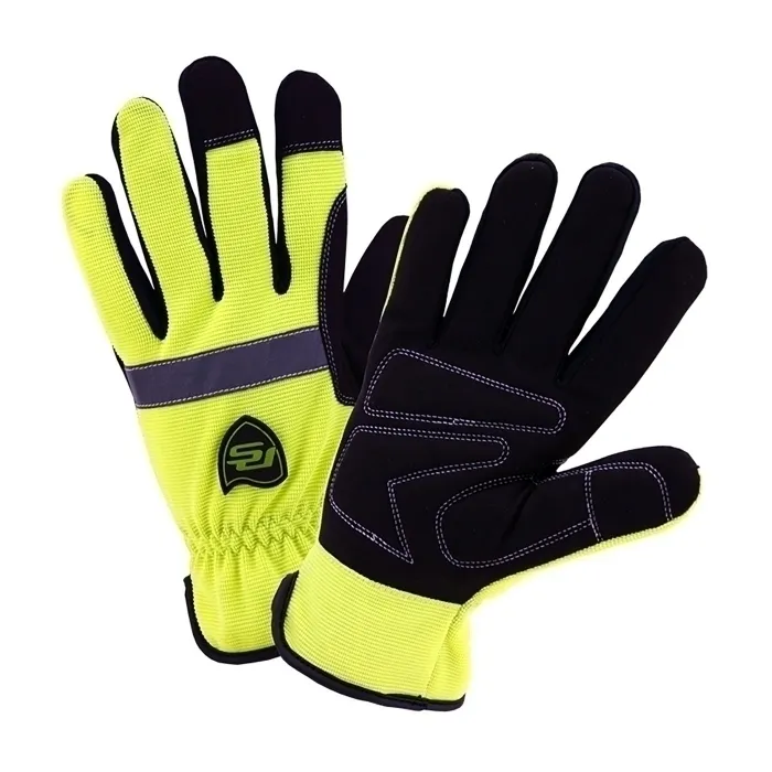 PIP 96551/L Hand Protection Insulated Coated Gloves, L, Hi-Vis Yellow, Pair | CL9NAJ