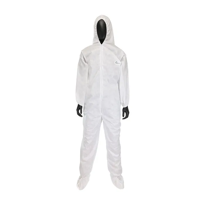 PIP C3809/M Protective Clothing Disposable Coverall, M, White, Case | CL9NZY