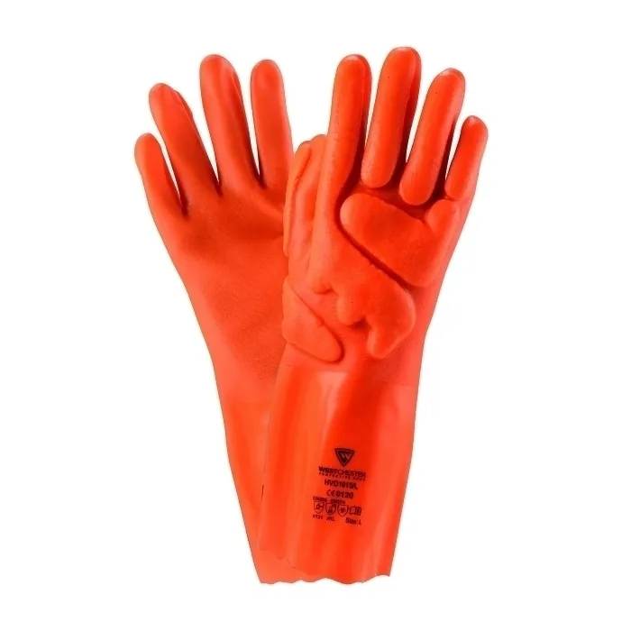 PIP HVO1015/2XL Hand Protection Chemical Resistant Coated Gloves, 2XL, Hi-Vis Orange, Dozen | CL9PUK