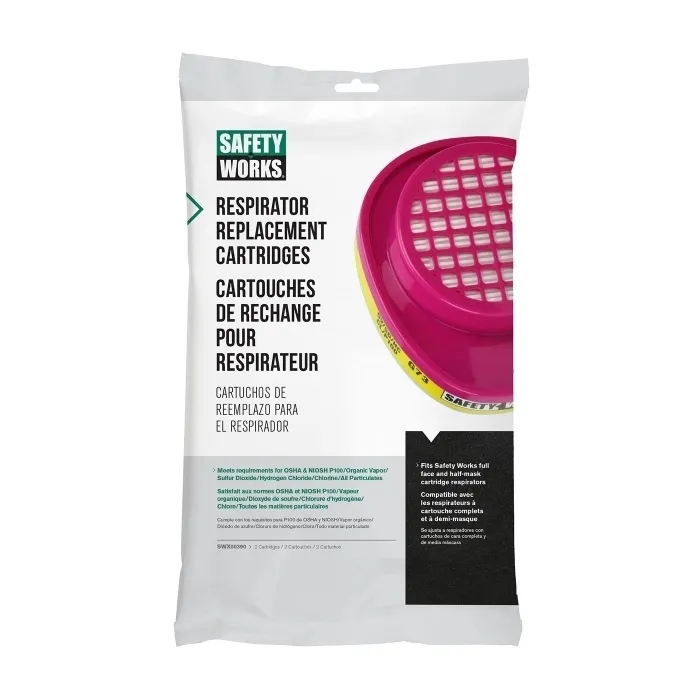 PIP SWX00390 Respiratory Safety Cartridges, OS, Natural, Pair | CL9RAK