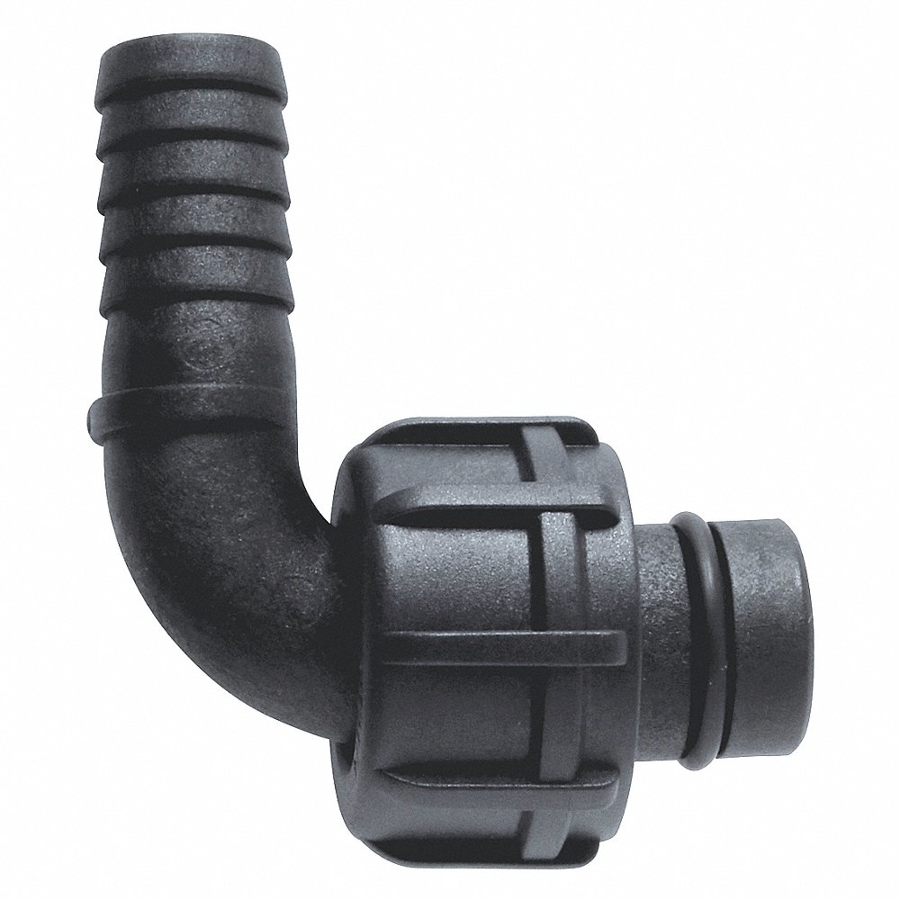 Hose Tail 90 deg. Adapter, 3 Inch L