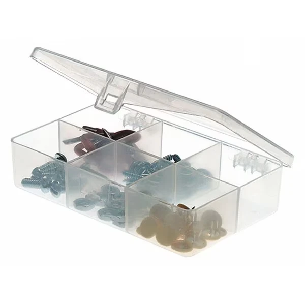 Compartment Box with 6 compartments, Plastic, 1 Inch H x 2.88 Inch W
