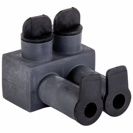 POLARIS ISPB2/0-2B Wire Connector, Black, 2 Ports, 14 AWG to 2/0 AWG Wire Size Range, Santoprene | CT7VEY 794HT8