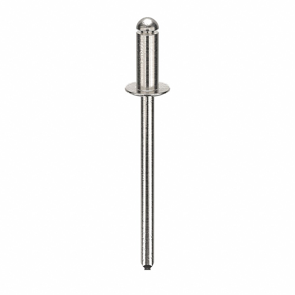 Blind Rivet, 1/8 In Rivet Dia., Alu, 5/16 In Rivet Lg., 500PK