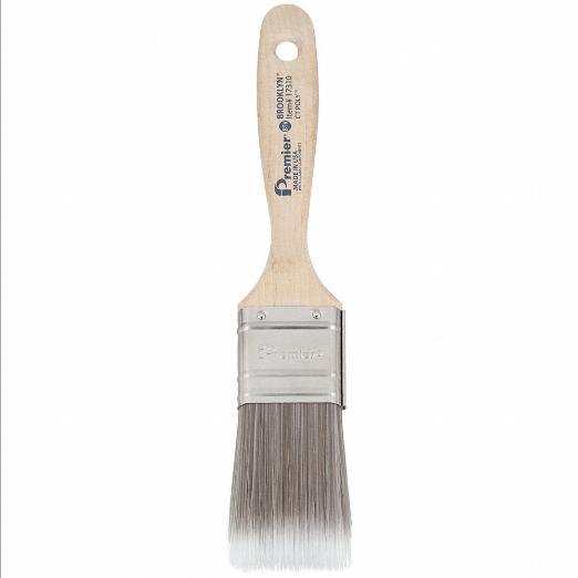 Paint Brush, Flat Sash Brush, 1 1/2 Inch Size, Synthetic, Polyester, Stainless Steel