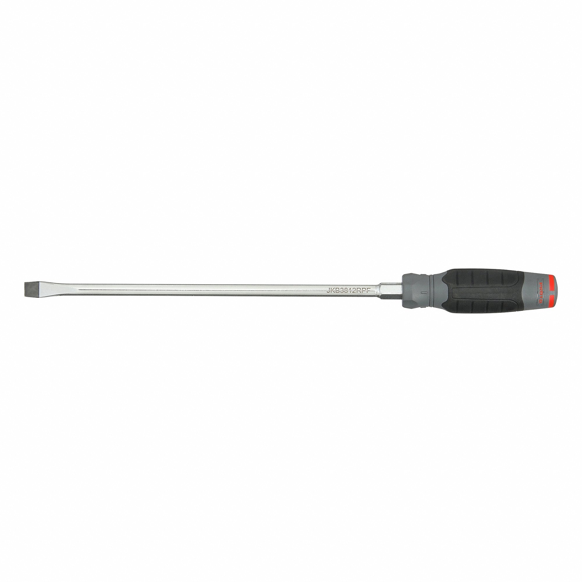 PROTO JKB3812RPF Screwdriver, 3/8 Inch Tip Size, 17 Inch Length, 12 Inch Shank Length, Cushion Grip | CT8FEL 61XL29