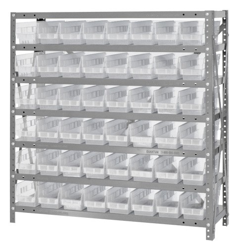 QUANTUM STORAGE SYSTEMS 1839-103CL Clear-View Shelf Bin, 18 x 36 x 39 Inch Size | CG9DCZ
