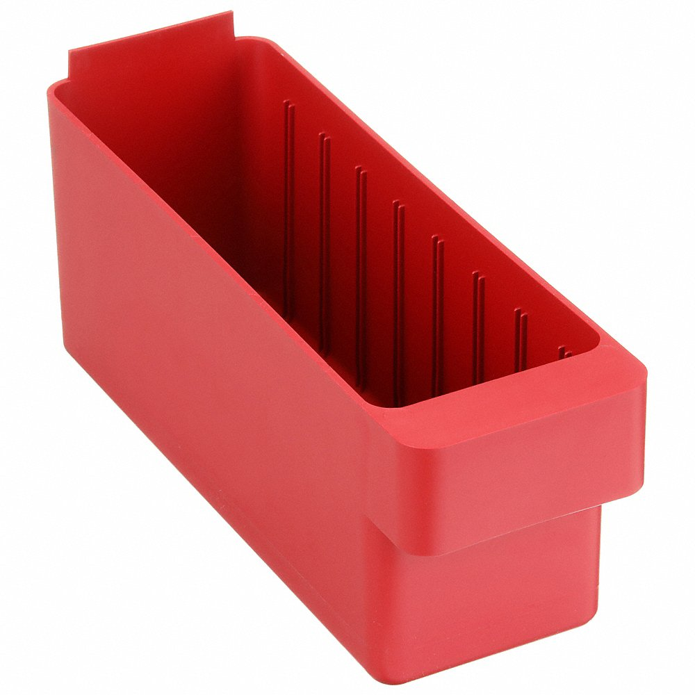 QUANTUM STORAGE SYSTEMS QED501RD Drawer Bin 11-5/8 x 3-3/4 x 4-5/8 Inch Red | AC2KKR 2KWB2