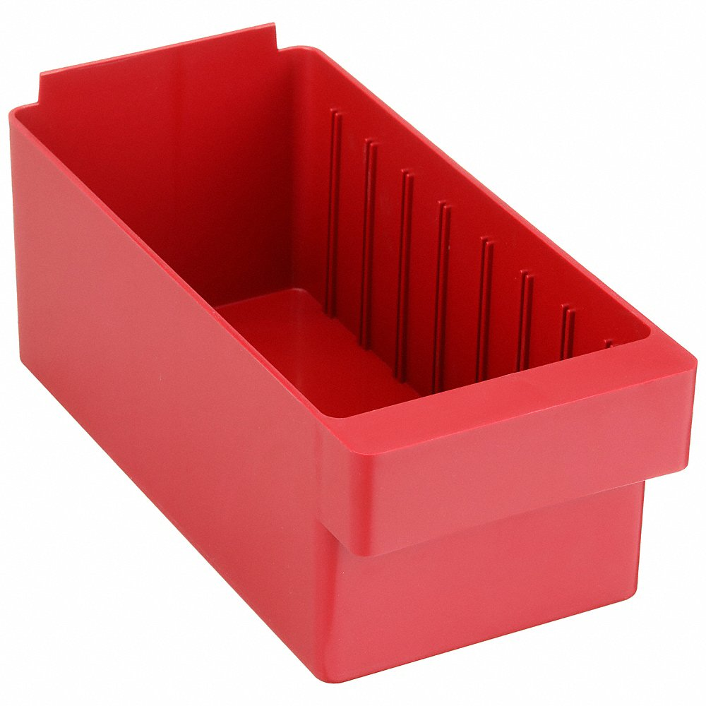 QUANTUM STORAGE SYSTEMS QED601RD Drawer Bin 11-5/8 x 5-9/16 x 4-5/8in Red | AC2KKV 2KWB5