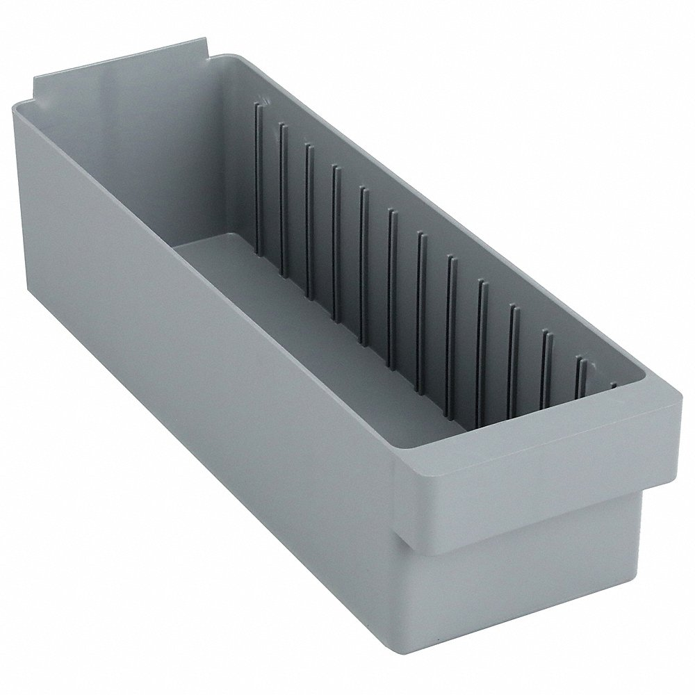 QUANTUM STORAGE SYSTEMS QED602GY Drawer Bin 17-5/8 x 5-9/16 x 4-5/8 Inch Gray | AC2KLG 2KWC7
