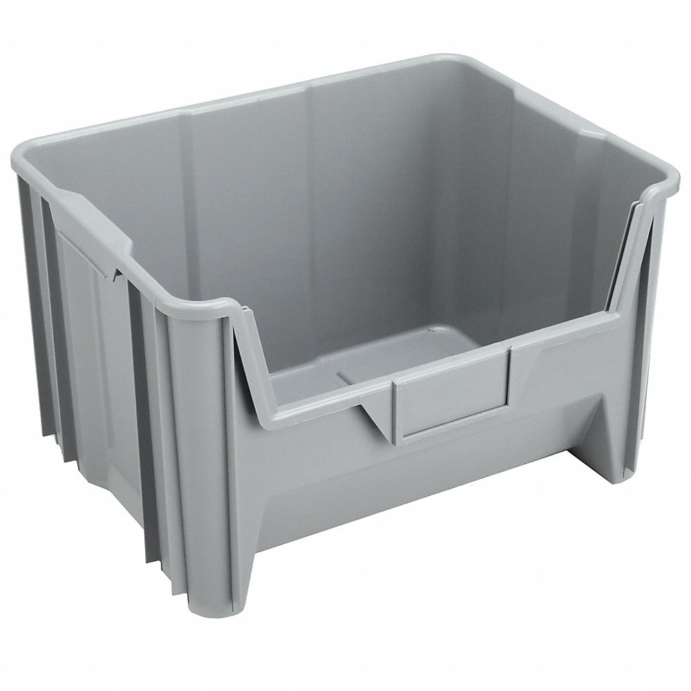 QUANTUM STORAGE SYSTEMS QGH700GY Bin 15-1/4 Inch Length 19-7/8 Inch Width Gray | AA3KFV 11M621