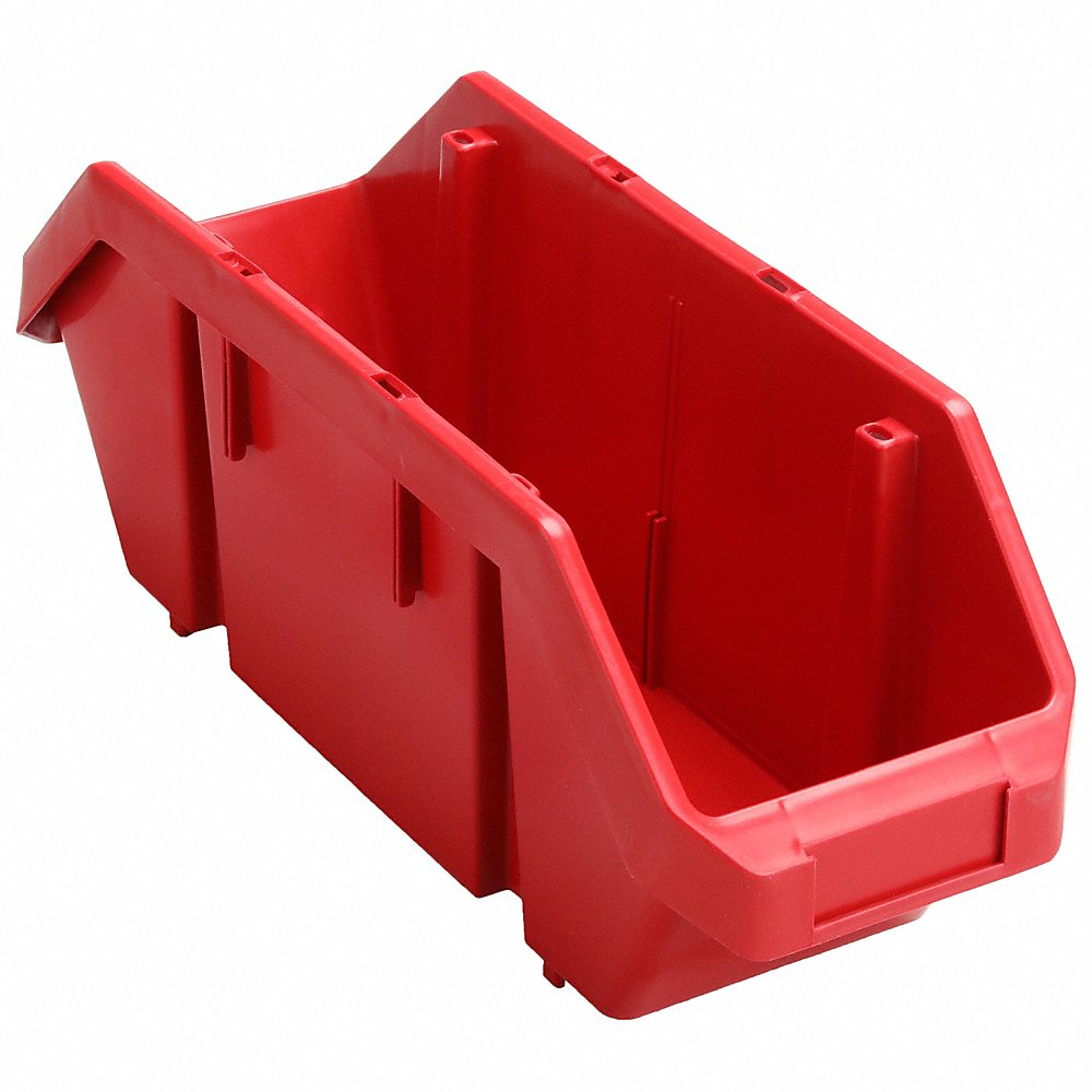 QUANTUM STORAGE SYSTEMS QP1867RD Cross-stacking Bin 18-1/2 Inch Length Red | AC6HPZ 33Z276
