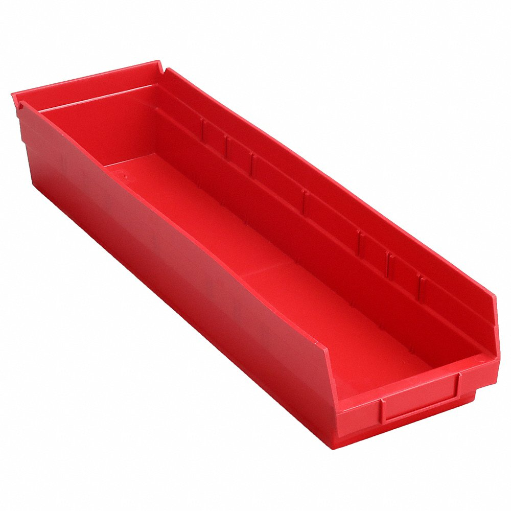 QUANTUM STORAGE SYSTEMS QSB106RD Shelf Bin 23-5/8 Inch Length 6-5/8 Inch Width 4 Inch Height | AF4MKW 9CHR8