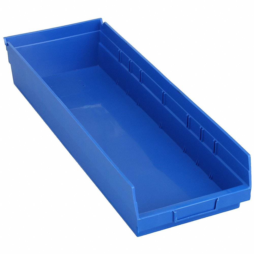 QUANTUM STORAGE SYSTEMS QSB114BL Shelf Bin 23-5/8 Inch Length 8-3/8 Inch Width 4 Inch Height | AF4AWZ 8NEJ0