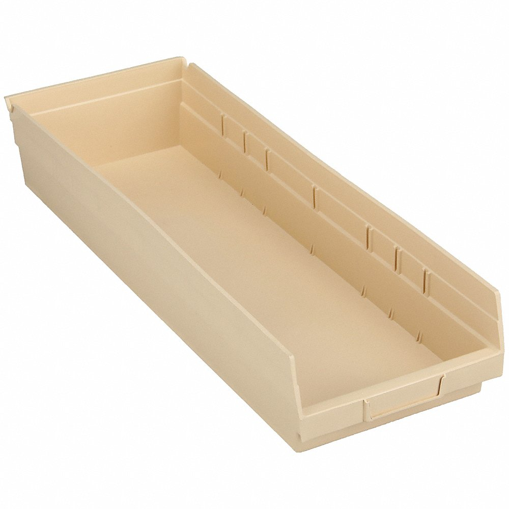 QUANTUM STORAGE SYSTEMS QSB114IV Shelf Bin 23-5/8 Inch Length 8-3/8 Inch Width 4 Inch Height | AF4TUF 9JYL4
