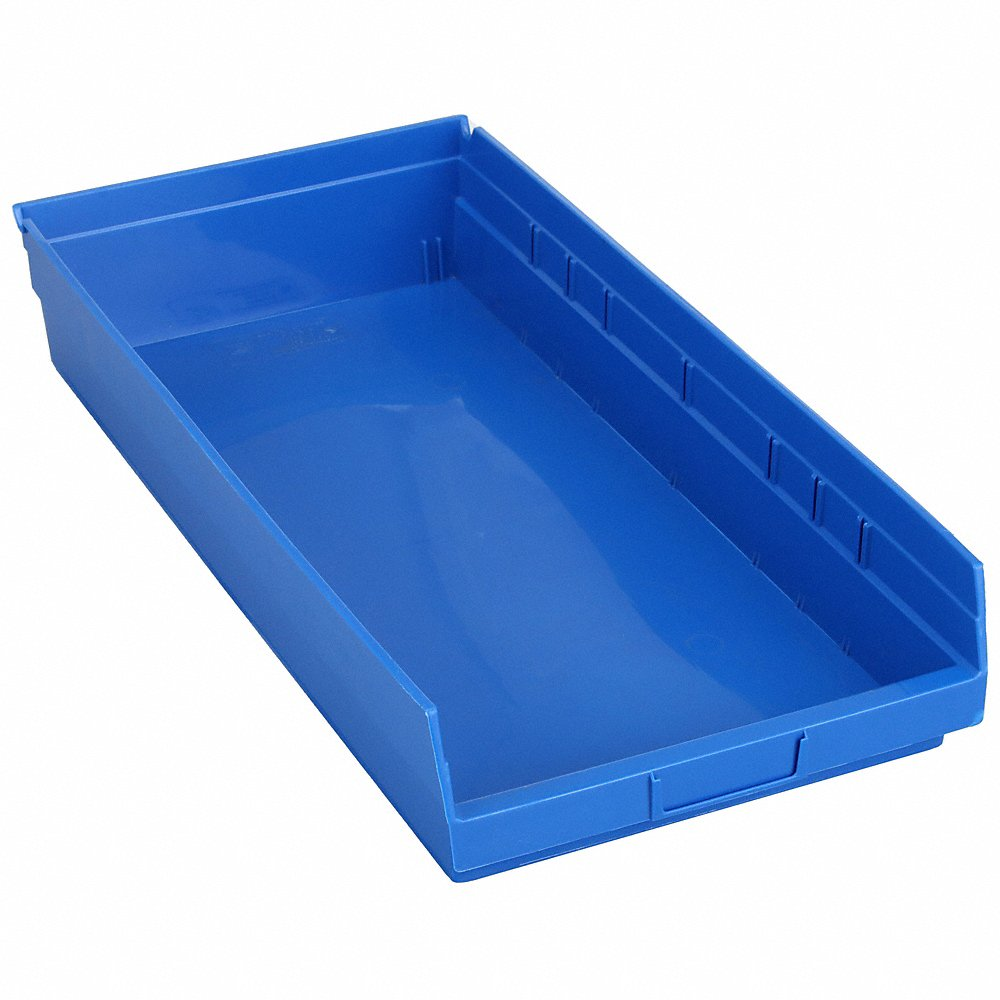 QUANTUM STORAGE SYSTEMS QSB116BL Shelf Bin 23-5/8 Inch Length 4 Inch H Blue | AF4DMK 8RPR7