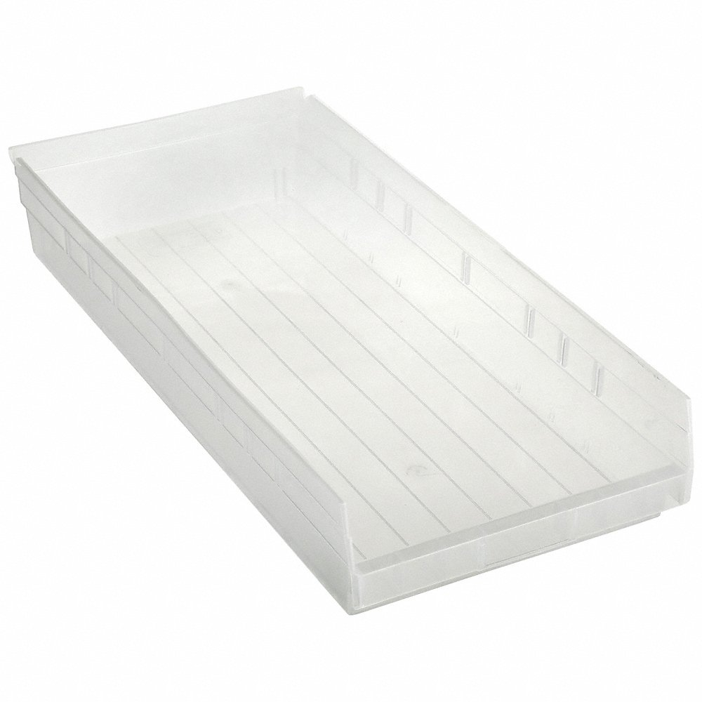QUANTUM STORAGE SYSTEMS QSB116CL Shelf Bin 23-5/8 Inch Length 4 Inch H Clear | AE8MVT 6ECF6