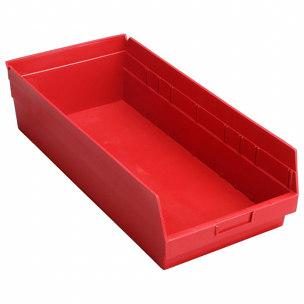 QUANTUM STORAGE SYSTEMS QSB216RD Shelf Bin 23-5/8 Inch Length 6 Inch H Red | AC4FZH 2ZMV2